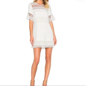 PARKER revolve Lace Shift Pearl White Dress